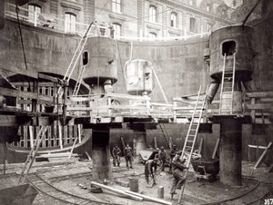 1907年1月18日在巴黎建造地铁 作者 法国摄影师